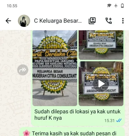 Pengiriman Papan Bunga Duka Campuranom Bansari